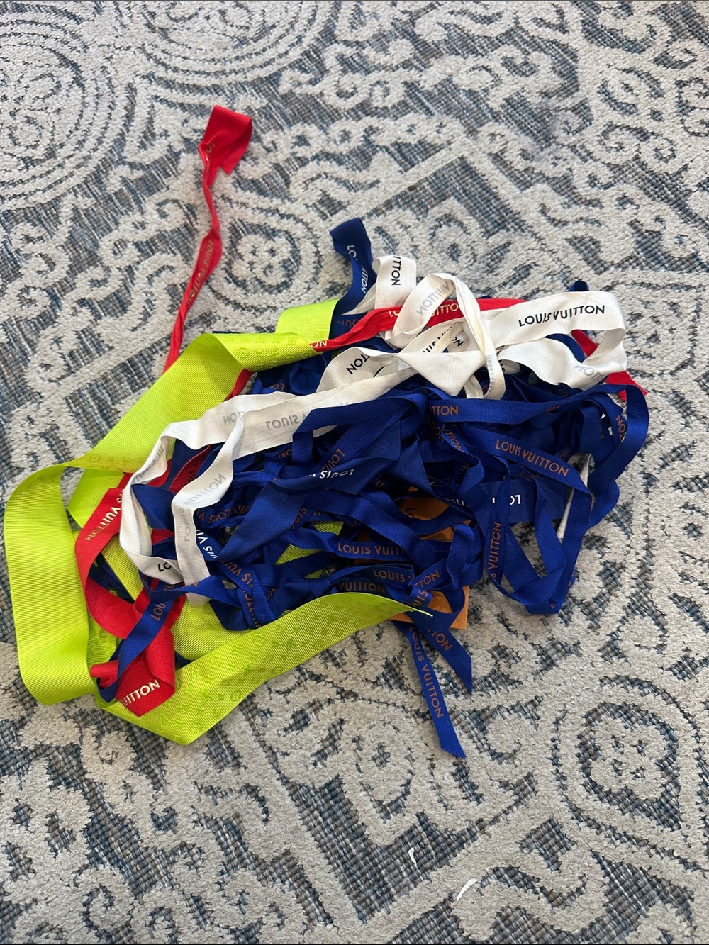 Louis Vuitton Ribbon Bundle - Blue, White, Red, Neon Yellow